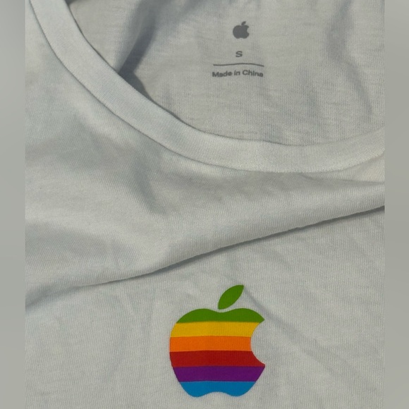 Rainbow Apple Logo Shirt - Picture 4 of 4